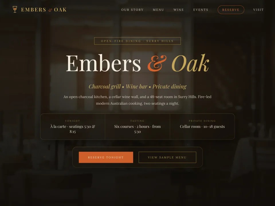 Restaurant template