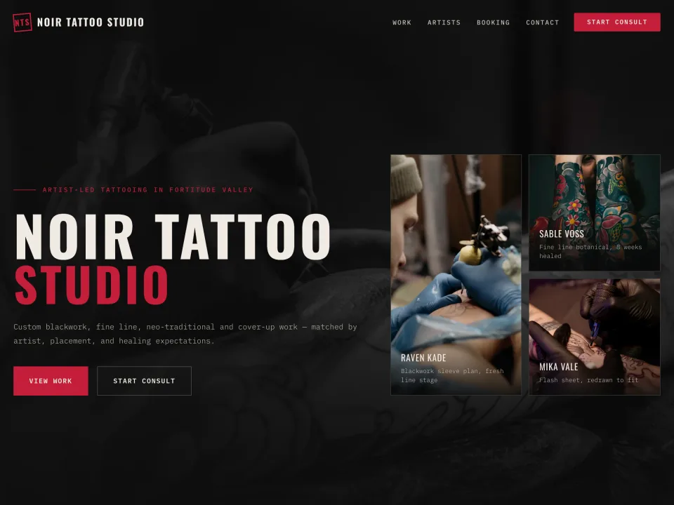 Tattoo Studio template